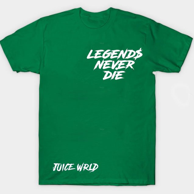 Jucie Wrld x Vlone Legends Never Die Gray Tee