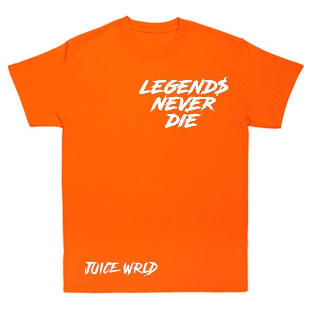 Jucie Wrld x Vlone Legends Never Die Orange Tee