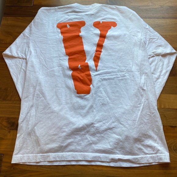 VLONE Friends Printed V Sweatshirt Orange & White-Back
