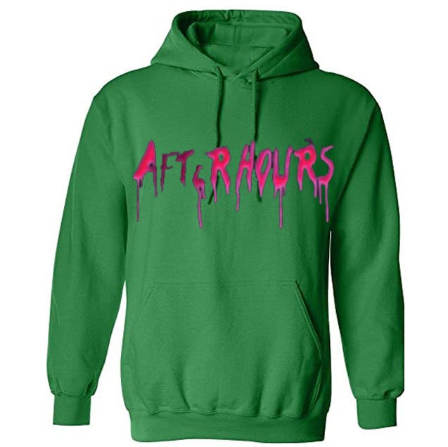 Vlone x After Hours Blood Drip Green Hoodie