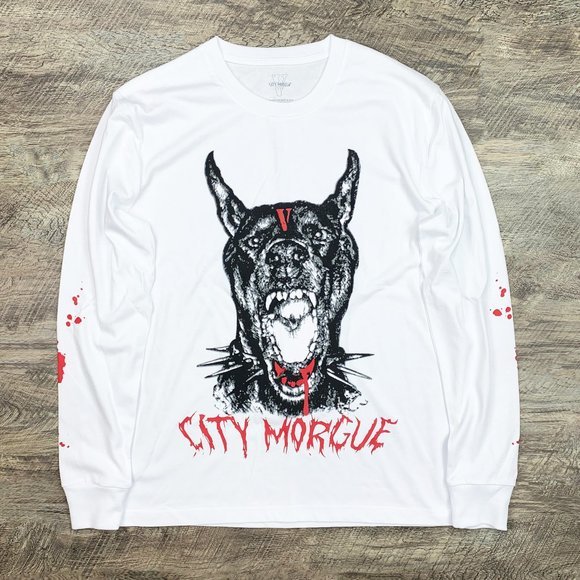 City Morgue x Vlone Bark Sweatshirt-White-Front