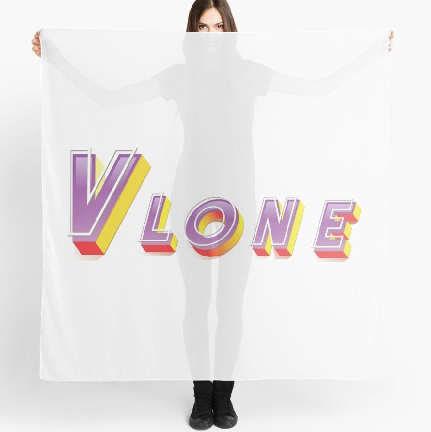 Vlone Colorful 3D white Scarf