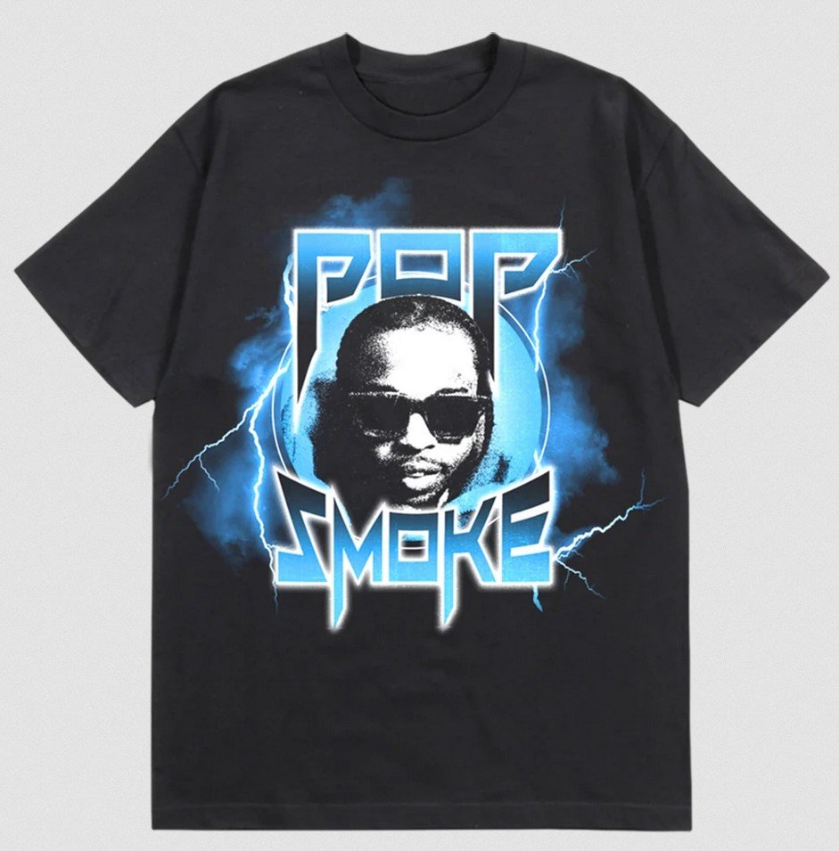 Pop Smoke Thunder Black T-Shirt
