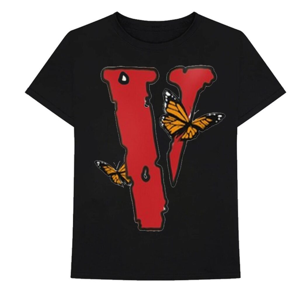 VLONE x Juice Wrld Butterfly Front Black T-Shirt