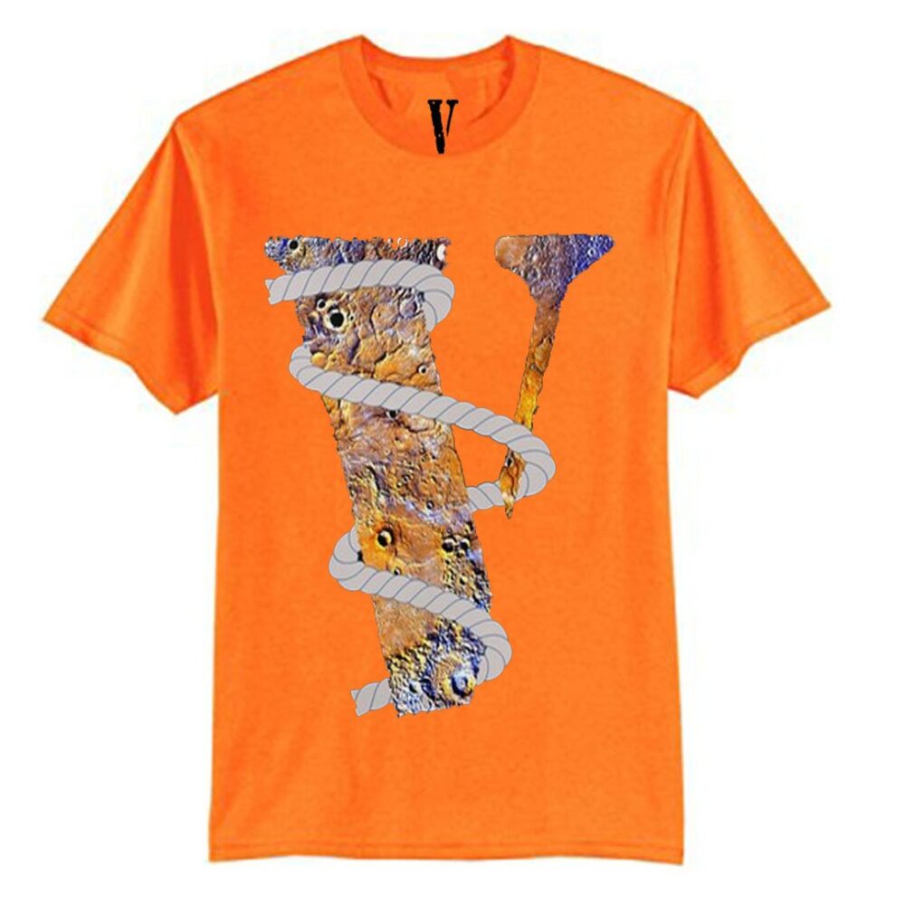 Vlone Strip Staple Orange T-Shirt