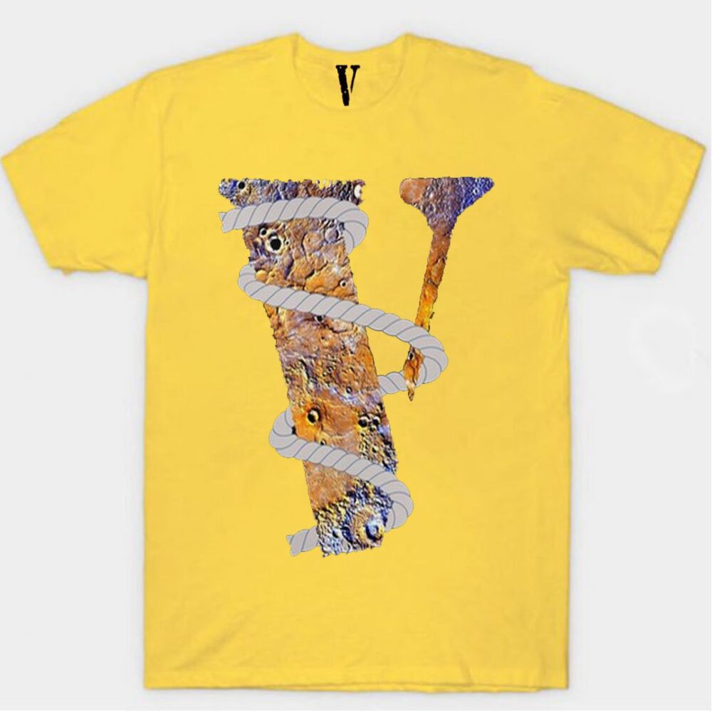 Vlone Strip Staple Yellow T-Shirt