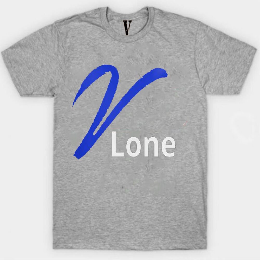 Vlone Blue V Staple Gray T-Shirt