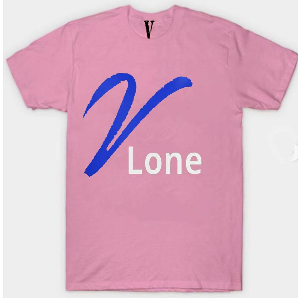 Vlone Blue V Staple Pink T-Shirt