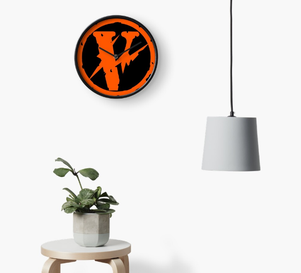 Vlone Fragment Clock, Fashionably Functional Timepiece, Limited Edition Collaboration, Vlone Style, Fragment Design, Clock Collectibles