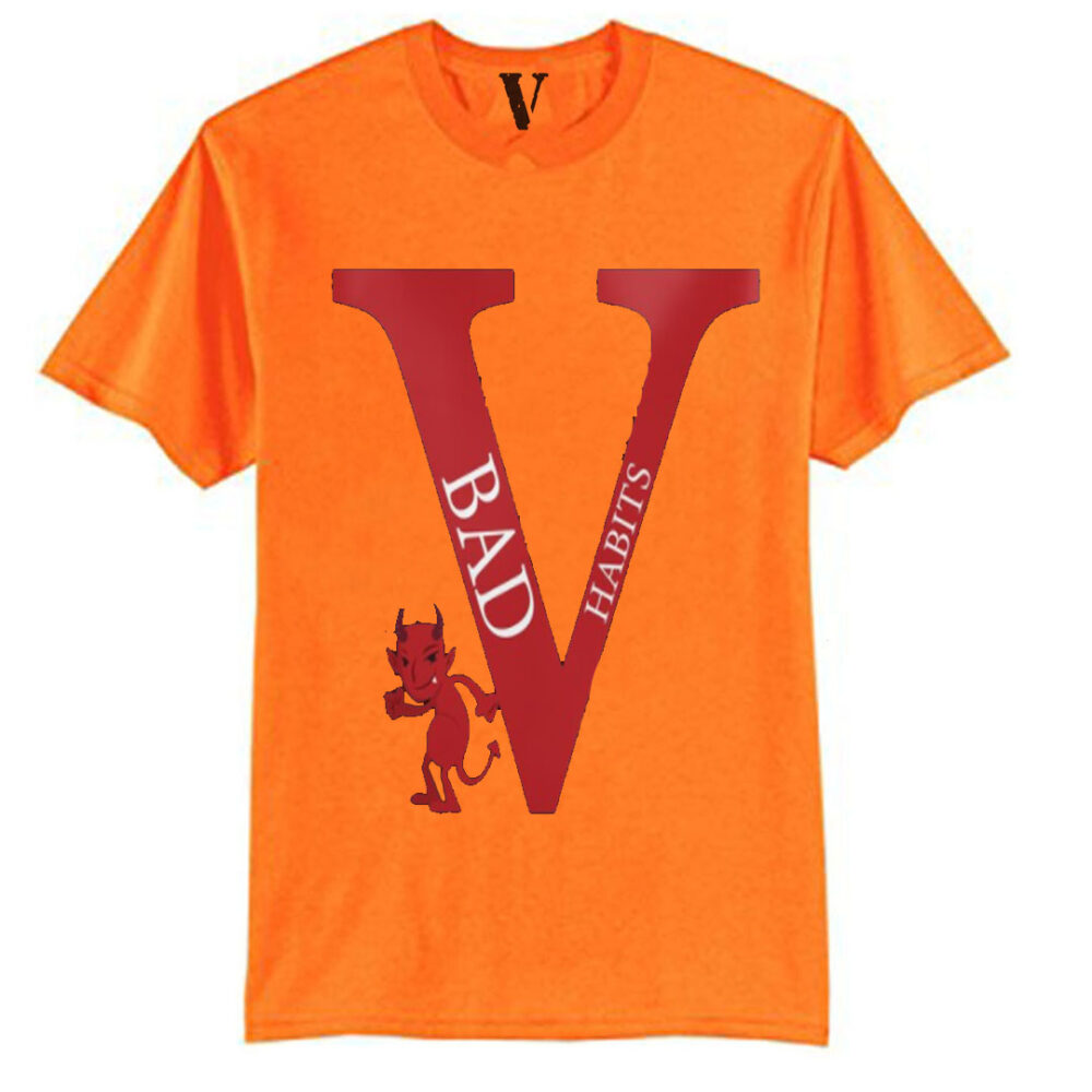 Vlone Bad Habits Orange T-Shirt