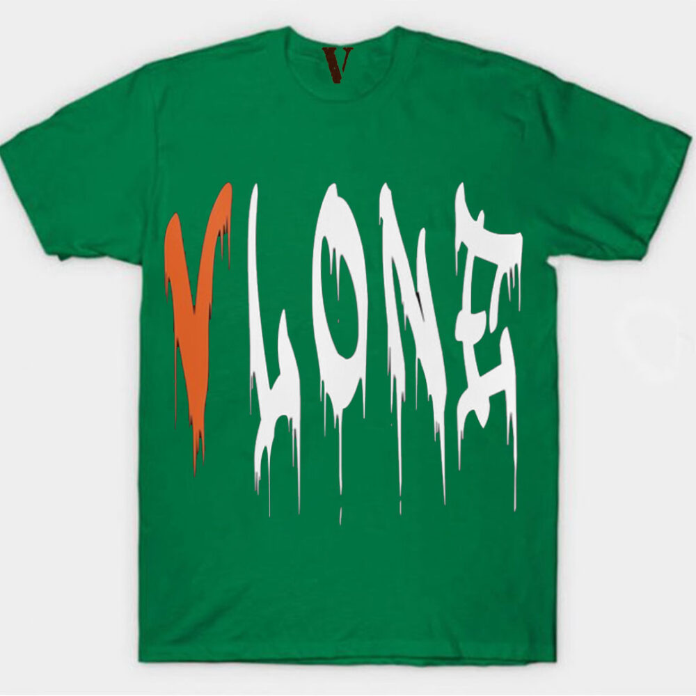 Vlone Orange Staple Green T-Shirt