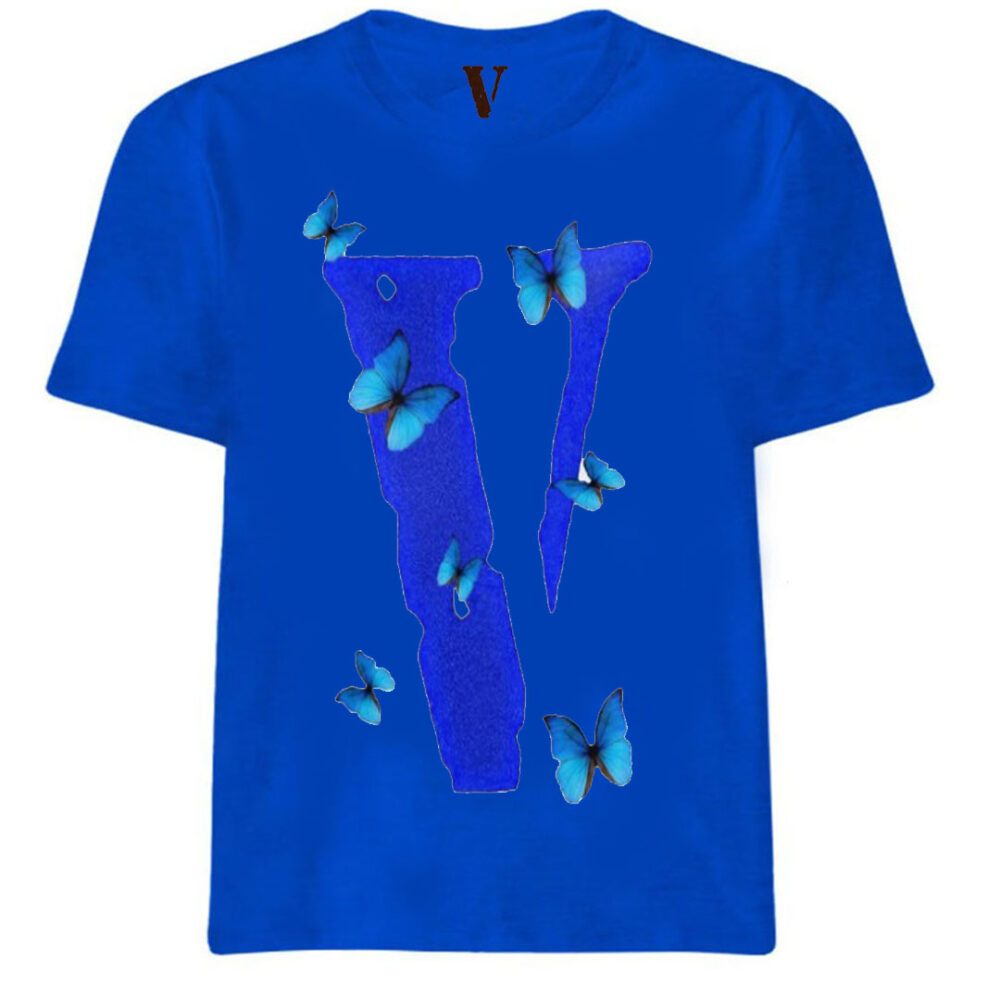 Vlone Butterfly Staple Royal Blue T-Shirt