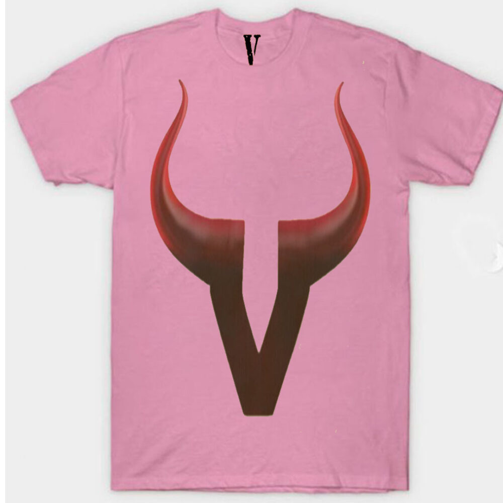 Vlone Devil Shape Pink T-Shirt