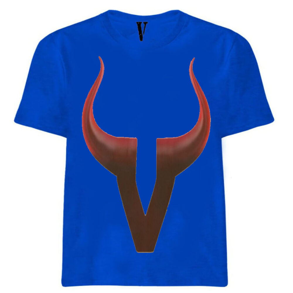 Vlone Devil Shape T-Shirt Blue