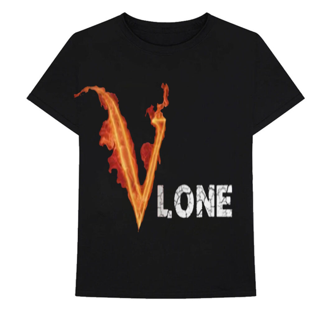 Vlone Fire Stone Black T-Shirt