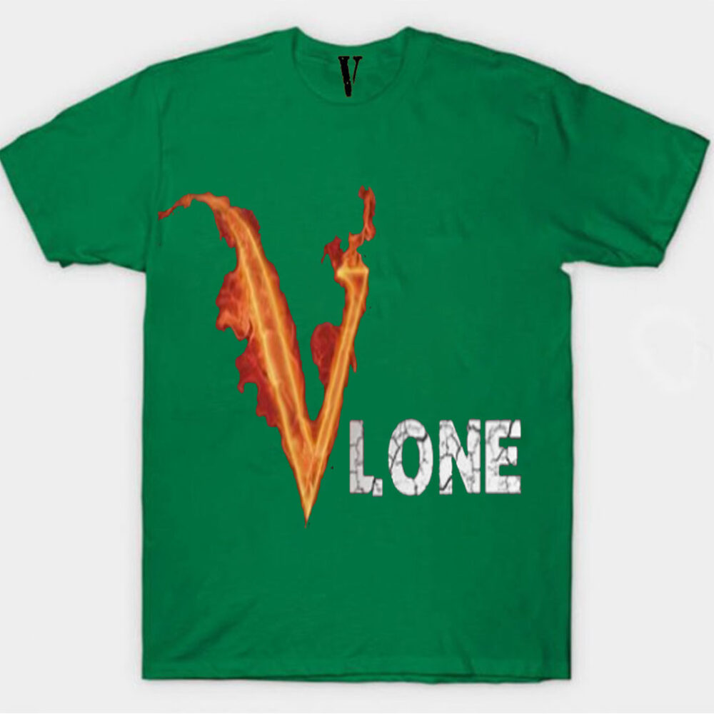 Vlone Fire Stone Green T-Shirt