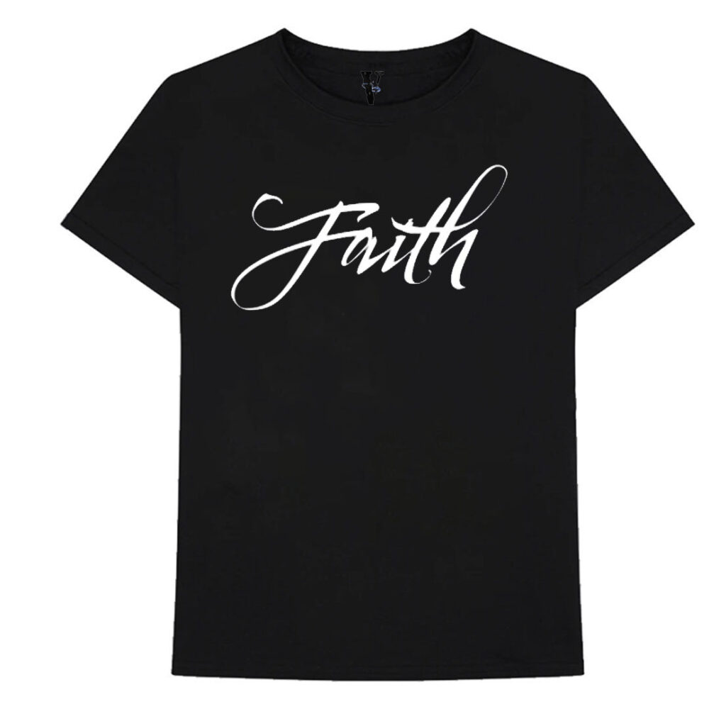 Pop Smoke X Vlone Faith T-Shirt Black