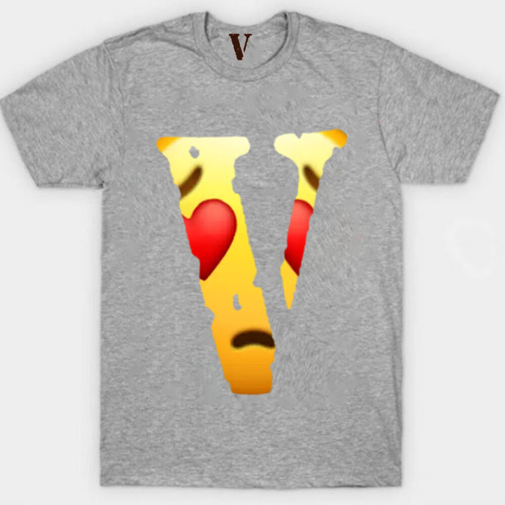 Vlone Love Emoji T-Shirt Gray