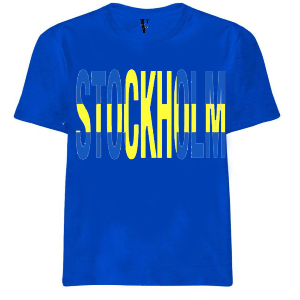 Vlone x AWGE x A$AP Rocky Stockholm T-Shirt Blue