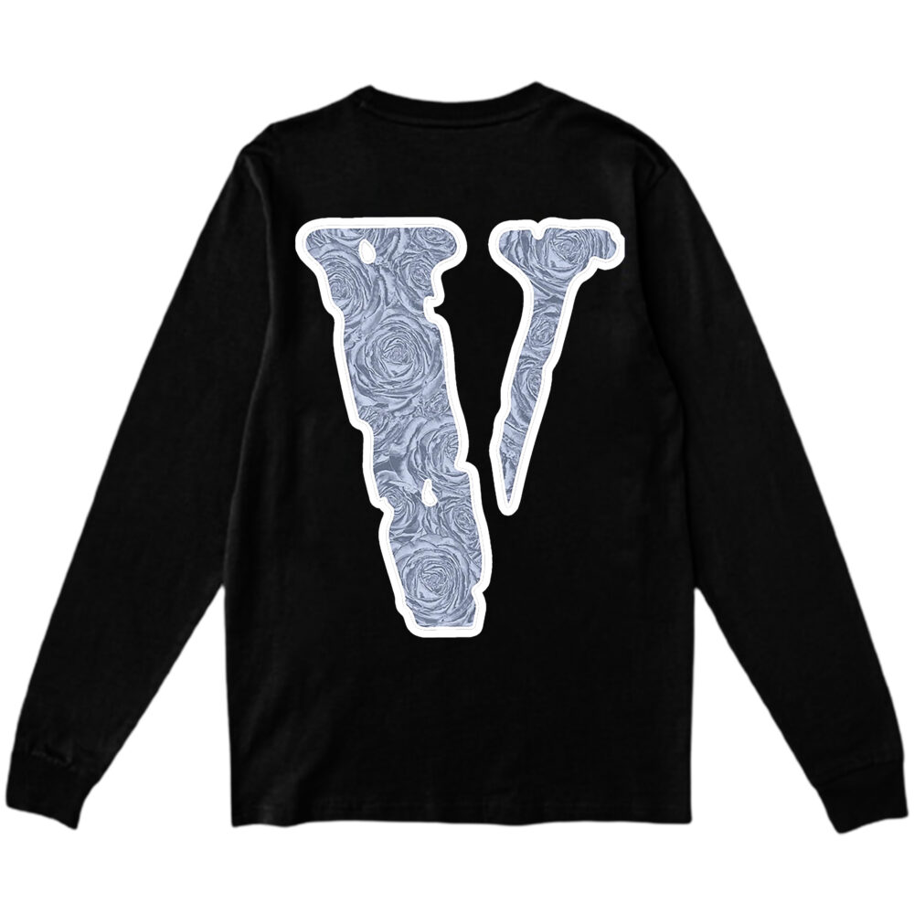Vlone x Pop Smoke The Woo V Printed Sweatshirt Black-Back