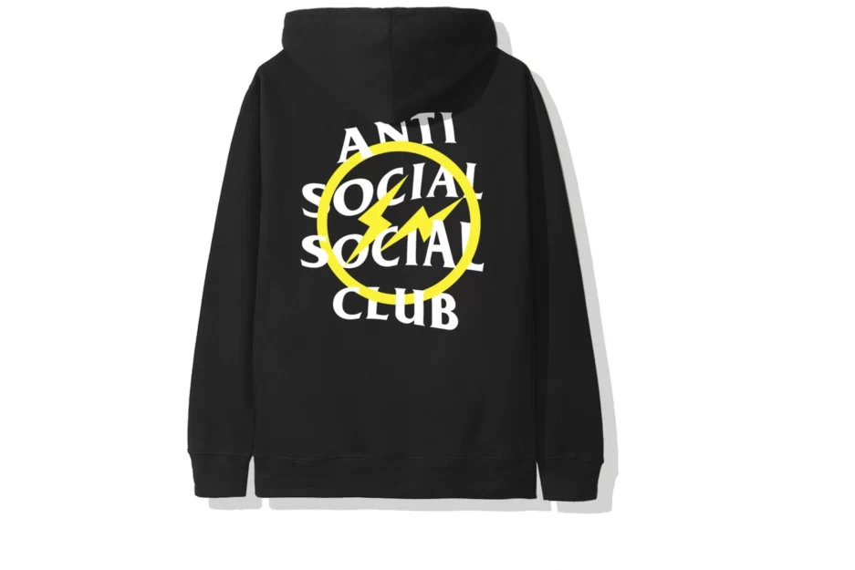 Anti Social Social Club x Fragment Yellow Bolt Hoodie-Back