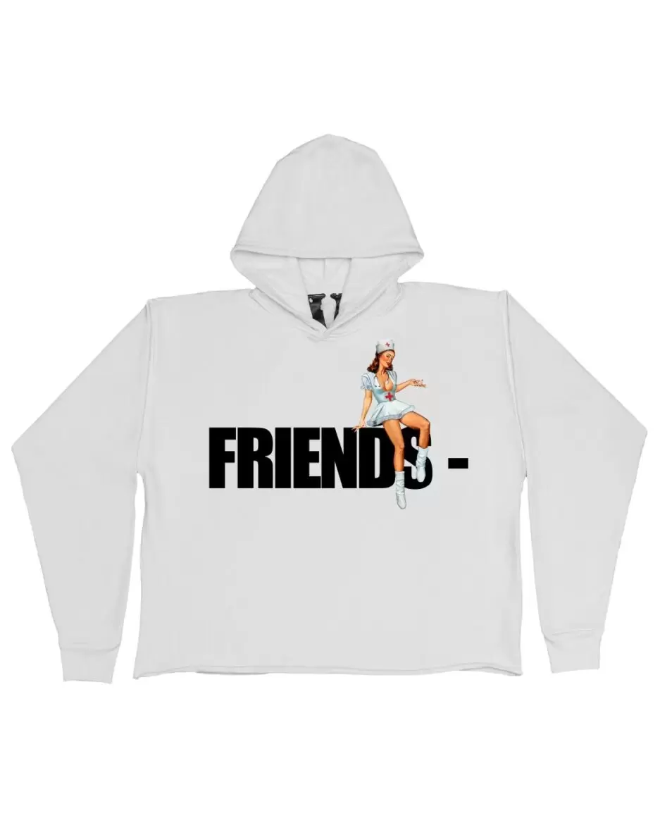 FRIENDS – Pin Up Hoodie – White-Front