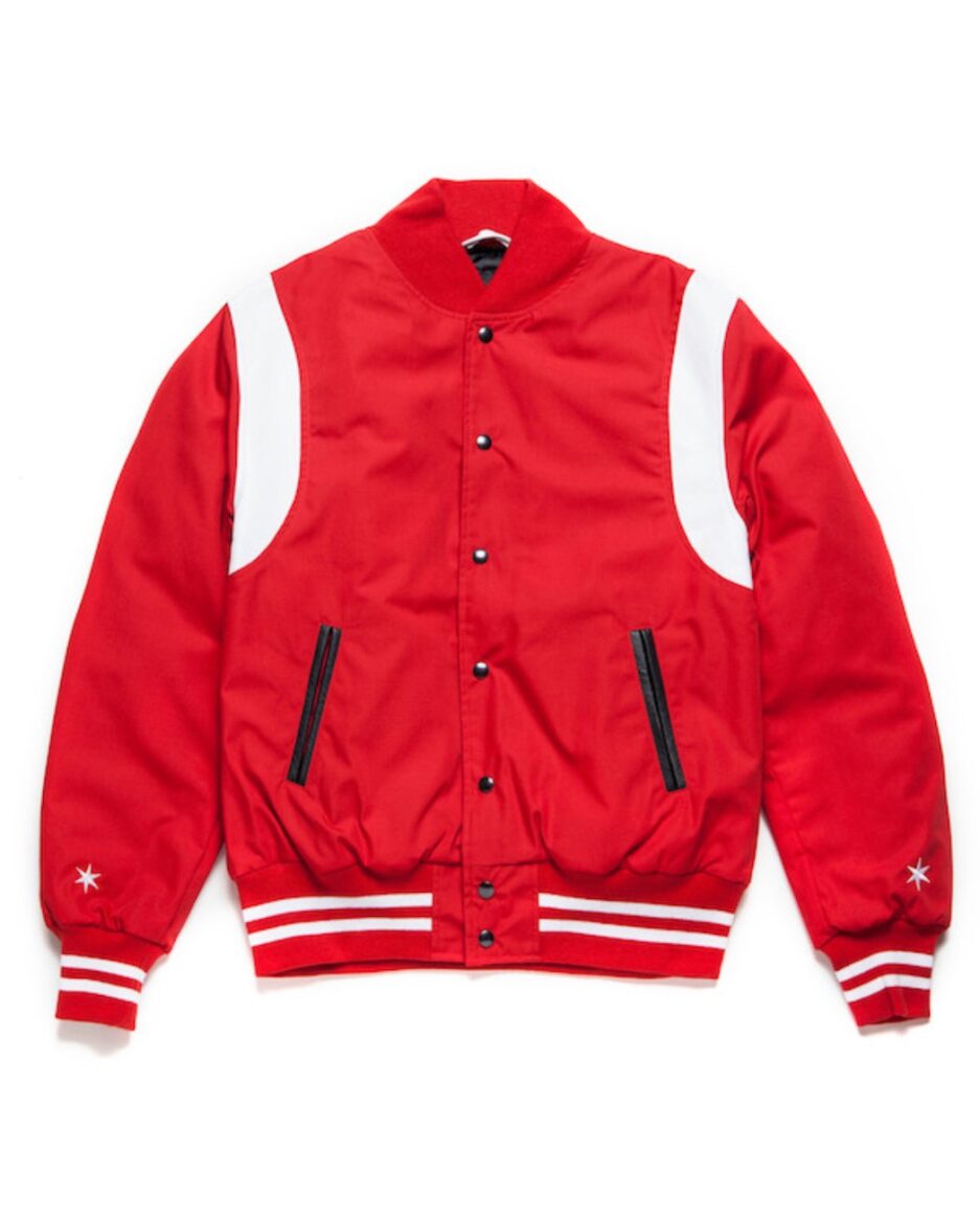 Black Scale x Golden Bear Varsity Jacket -Red