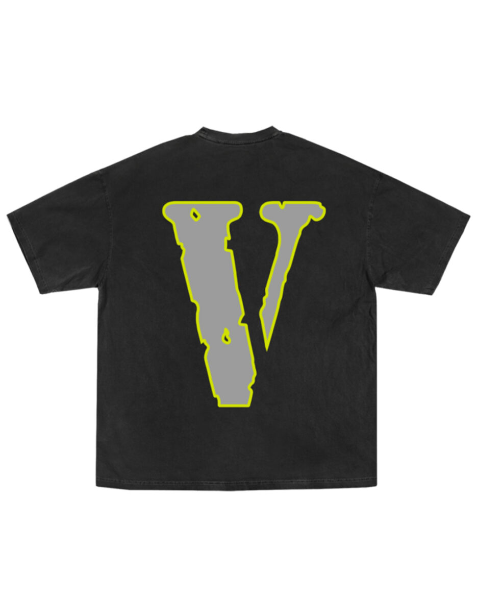 Juice Wrld x Vlone Moty Tee – Black-Back V Printed