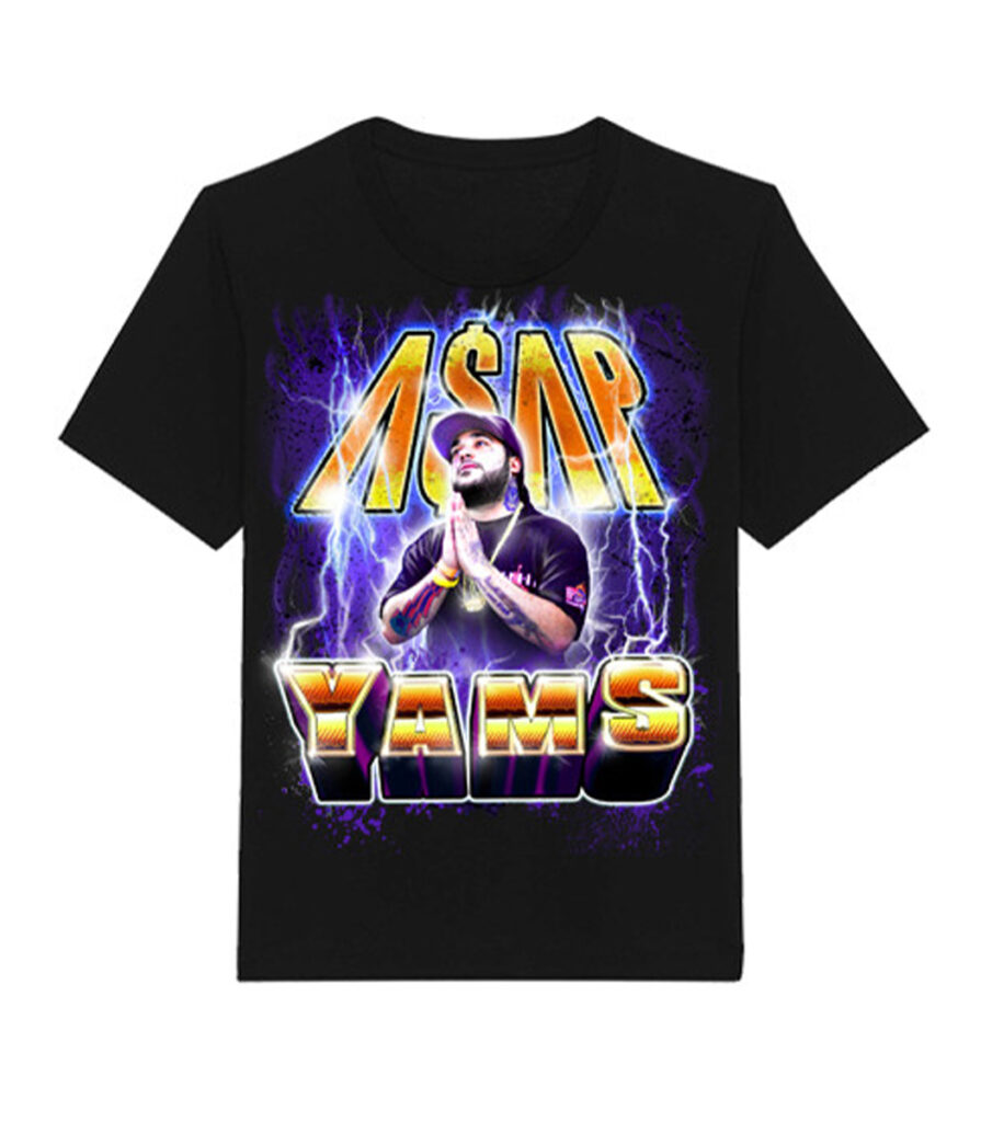 Yams Day logo and design, Yams Day, Premium cotton fabric for comfort and quality, Short sleeves, Crew neck, Regular fit, Various sizes for diverse preferences
