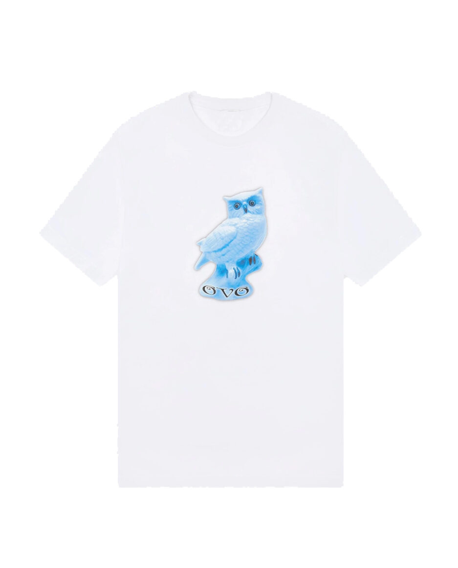 OVO Ceramic Owl T-Shirt-White-Front