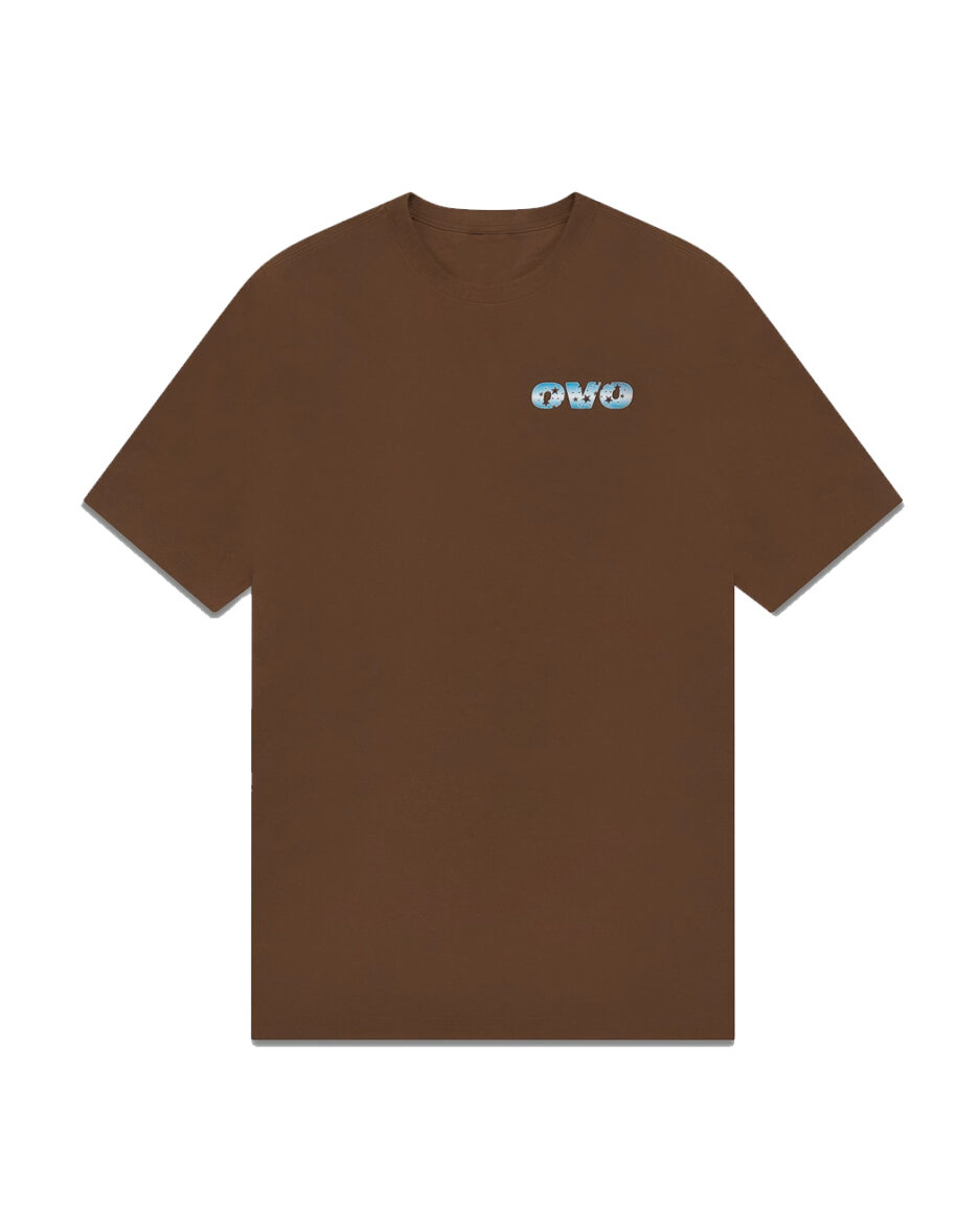 OVO Stars T-Shirt-Brown-Front