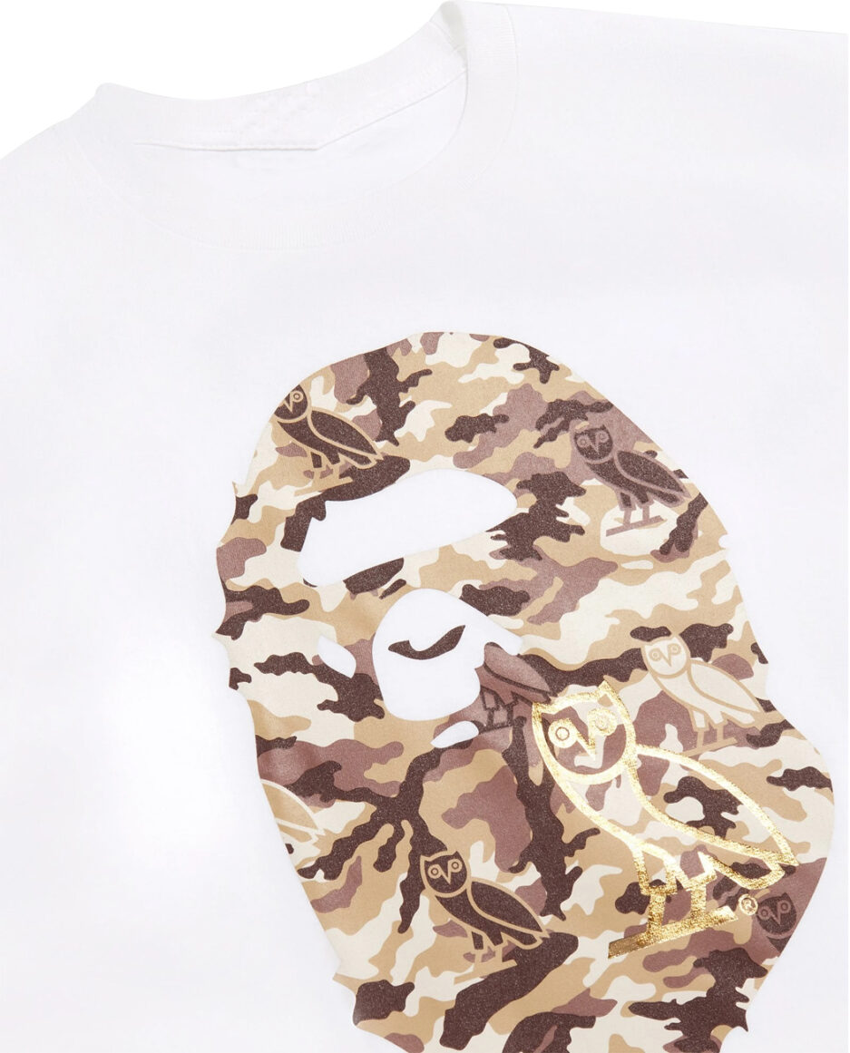 OVO x Bape Ape Head T-Shirt – White
