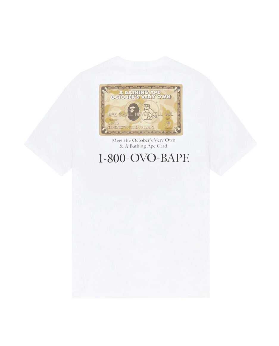 OVO x Bape Gold Card Sweatshirt – White-Back