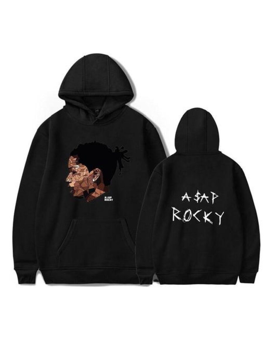 ASAP Rocky graphic, ASAP Rocky, Premium cotton blend for comfort and durability, Adjustable drawstring hood, Front kangaroo pocket, Long sleeves with ribbed cuffs, Relaxed fit