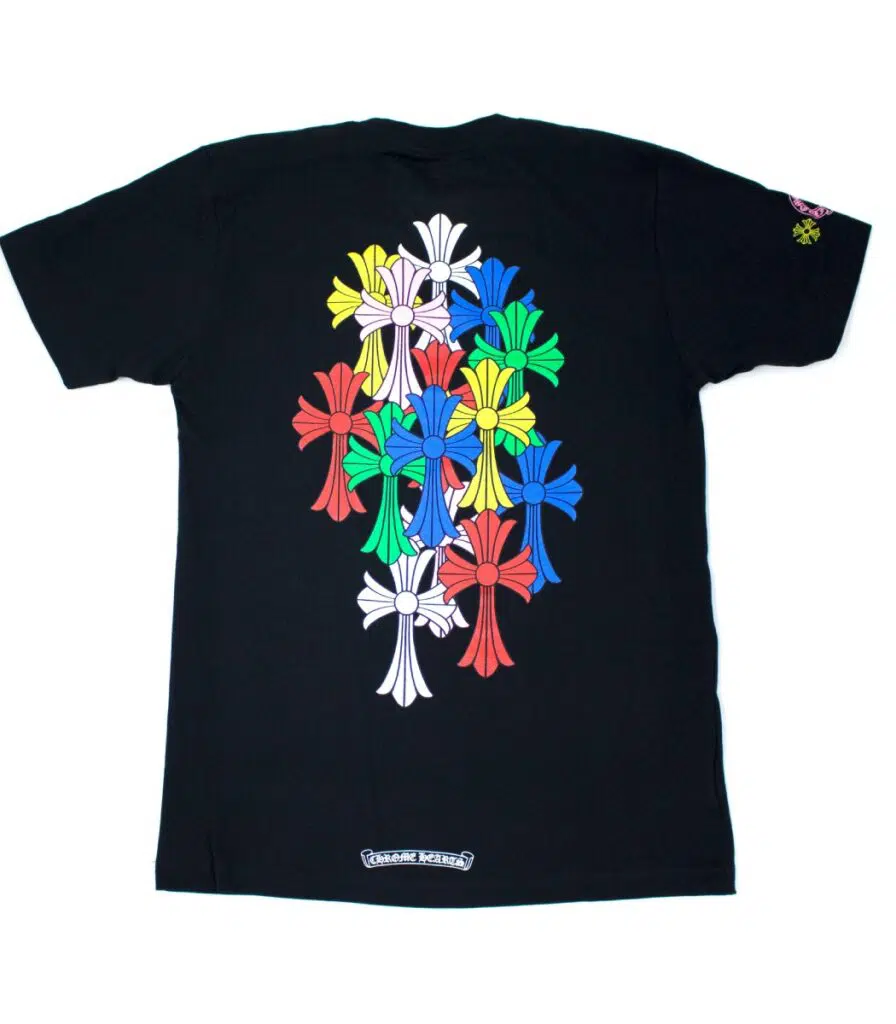 Chrome Hearts Multi Color Cross Cemetery T-Shirt – Black-Back