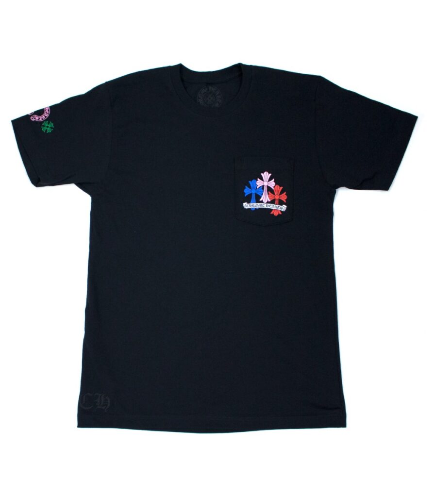 Chrome Hearts Multi Color Cross Cemetery T-Shirt – Black-Front