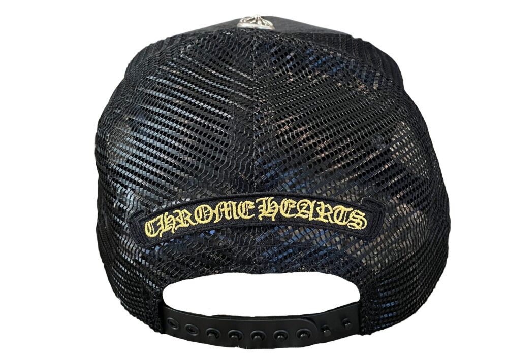 Chrome Hearts CH Hollywood Corduroy Trucker Hat – Black-Gold
