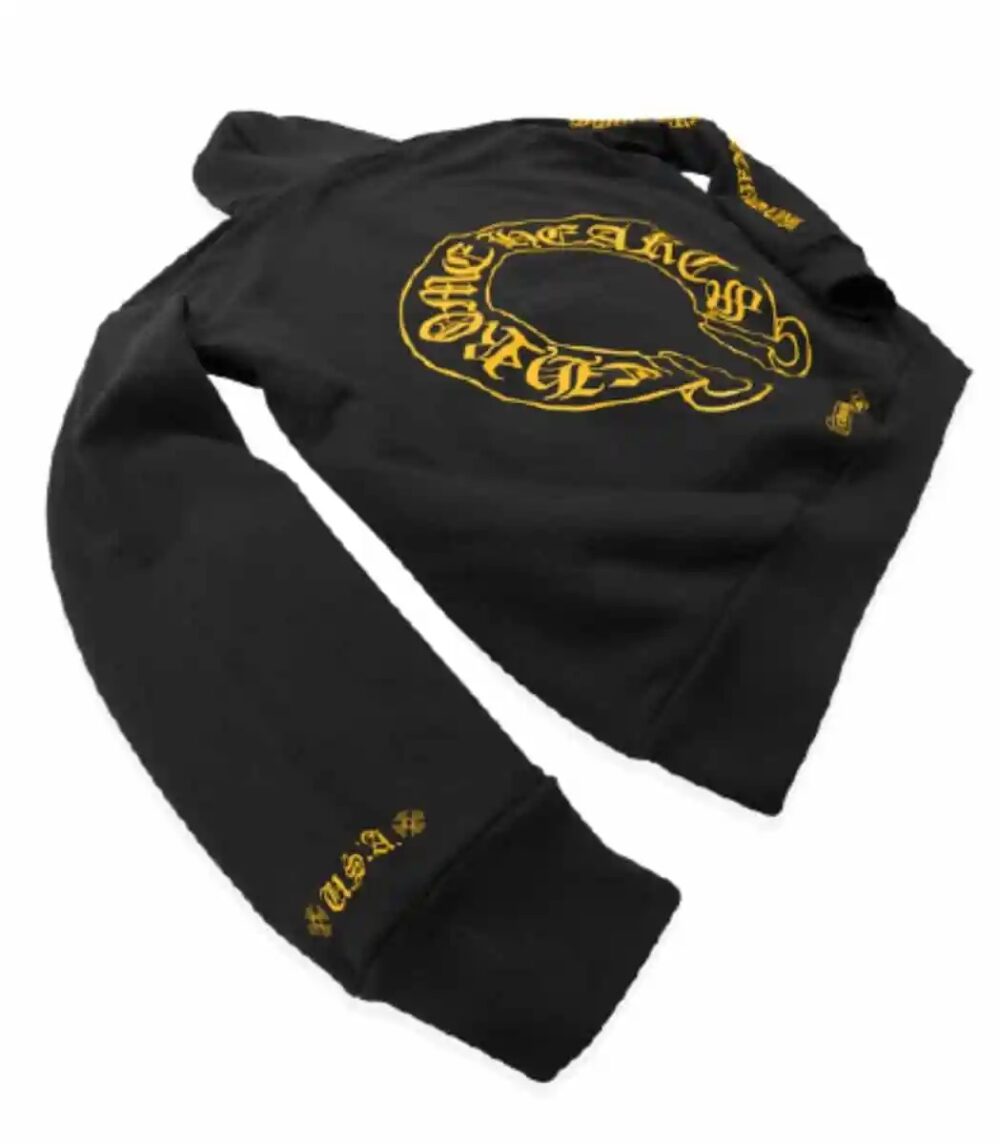 Chrome Hearts Online Yellow Exclusive Hoodie – Black