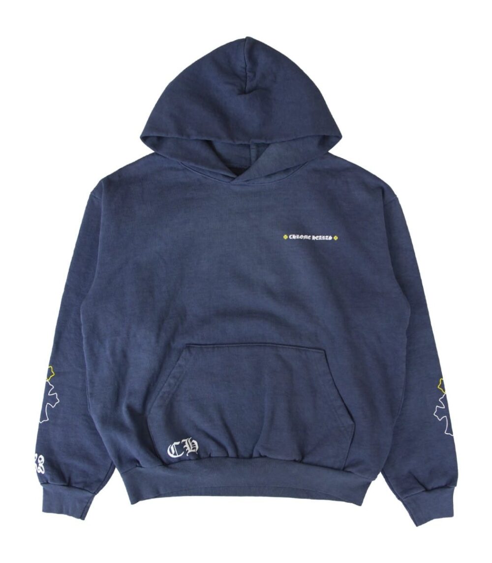 Chrome Hearts x Drake Certified Chrome Hand Dyed Hoodie – Blue