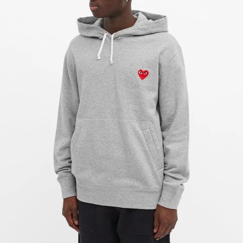 Comme des Garcons Play Pullover Hoodie – Grey