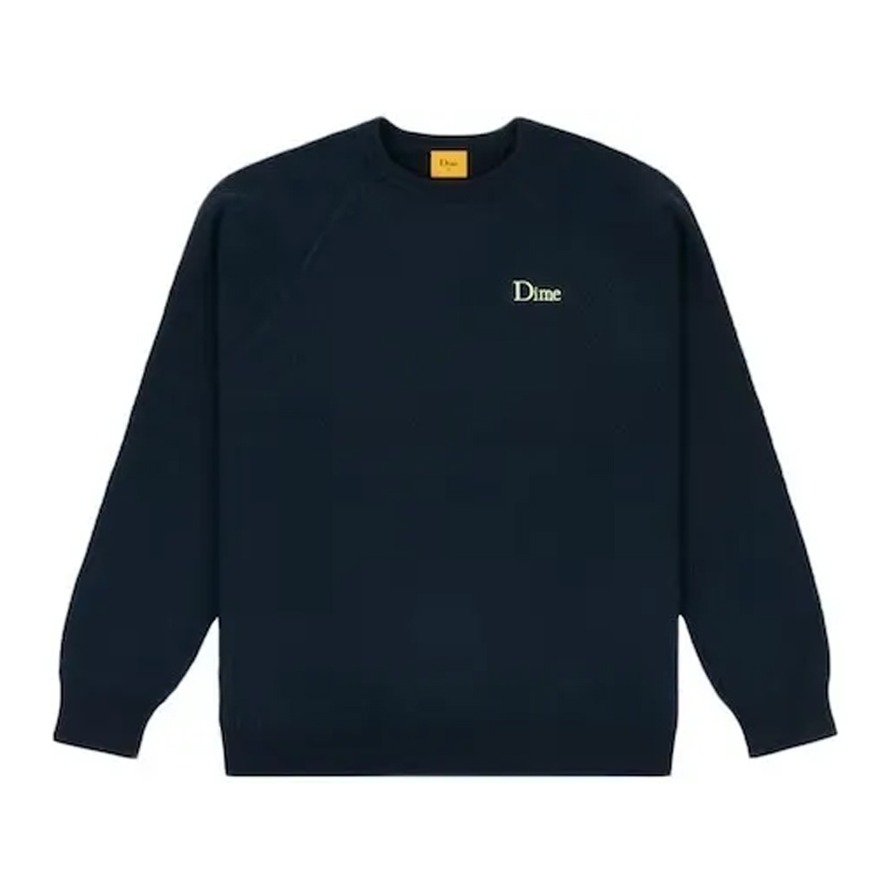 DIME Wave Cable Knit Sweater Navy