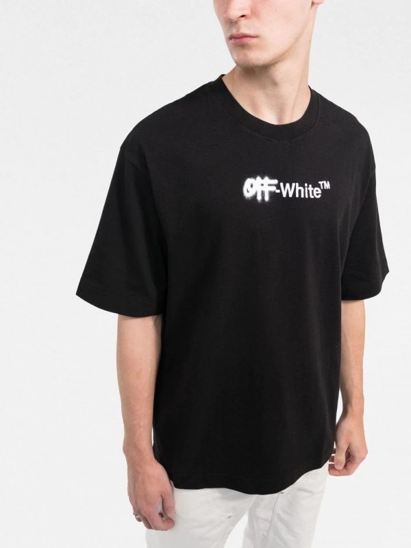 Off-White Spray Helvetica logo print T-shirt