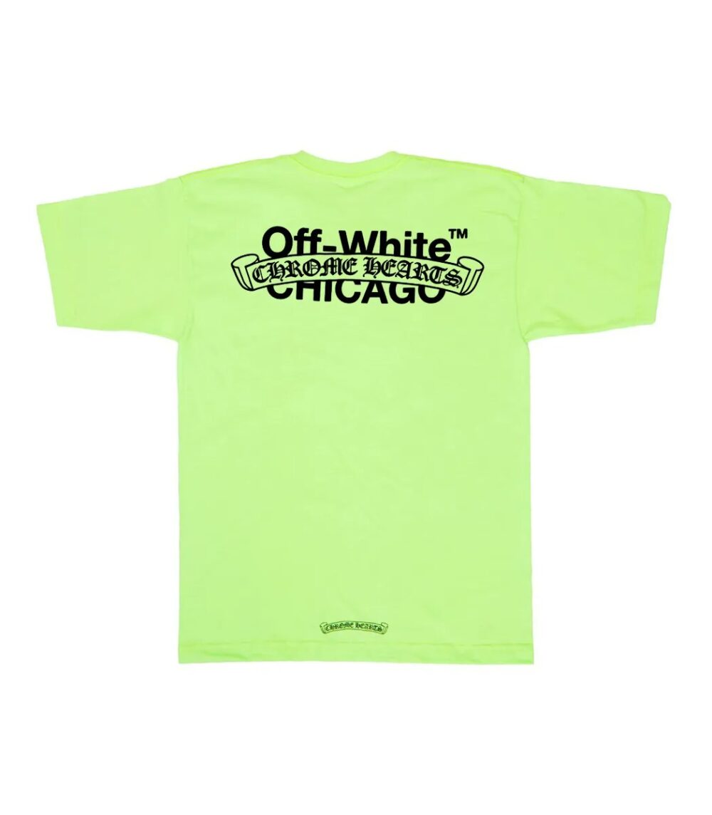 Off-White x Chrome Hearts, Off-White and Chrome Hearts, Chicago T-Shirt, Premium Cotton, Regular Fit, Crew Neck