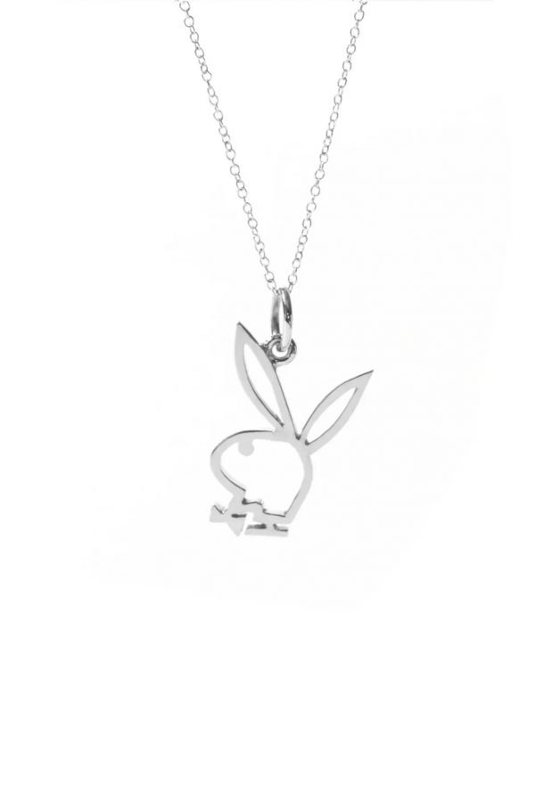 Playboy Rabbit Head Playmate Necklace – Sterling Silver
