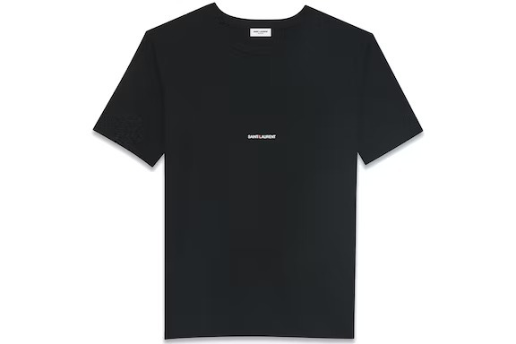 Saint Laurent Basic Logo T-Shirt Black