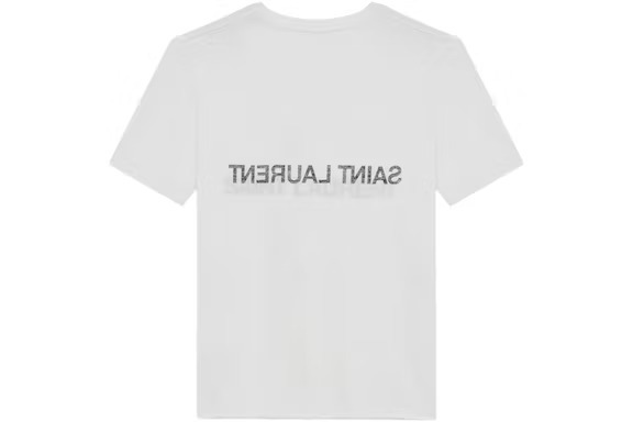 Saint Laurent Reverse Logo T-Shirt Natural