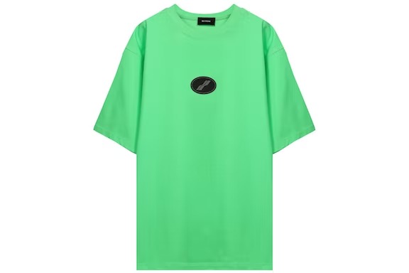 We11done Oversized Green T-Shirt, We11done Logo Patch T-Shirt